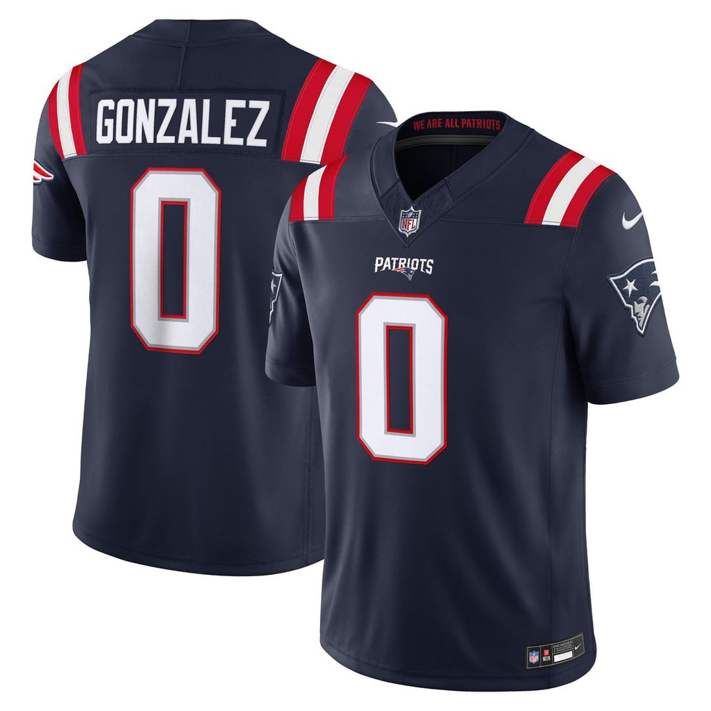 Christian Gonzalez New England Patriots Team Vapor F.U.S.E. Stitched Limited Jersey - Navy