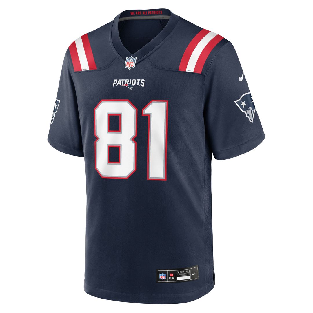 CJ Dippre New England Patriots Team Game Jersey - Navy