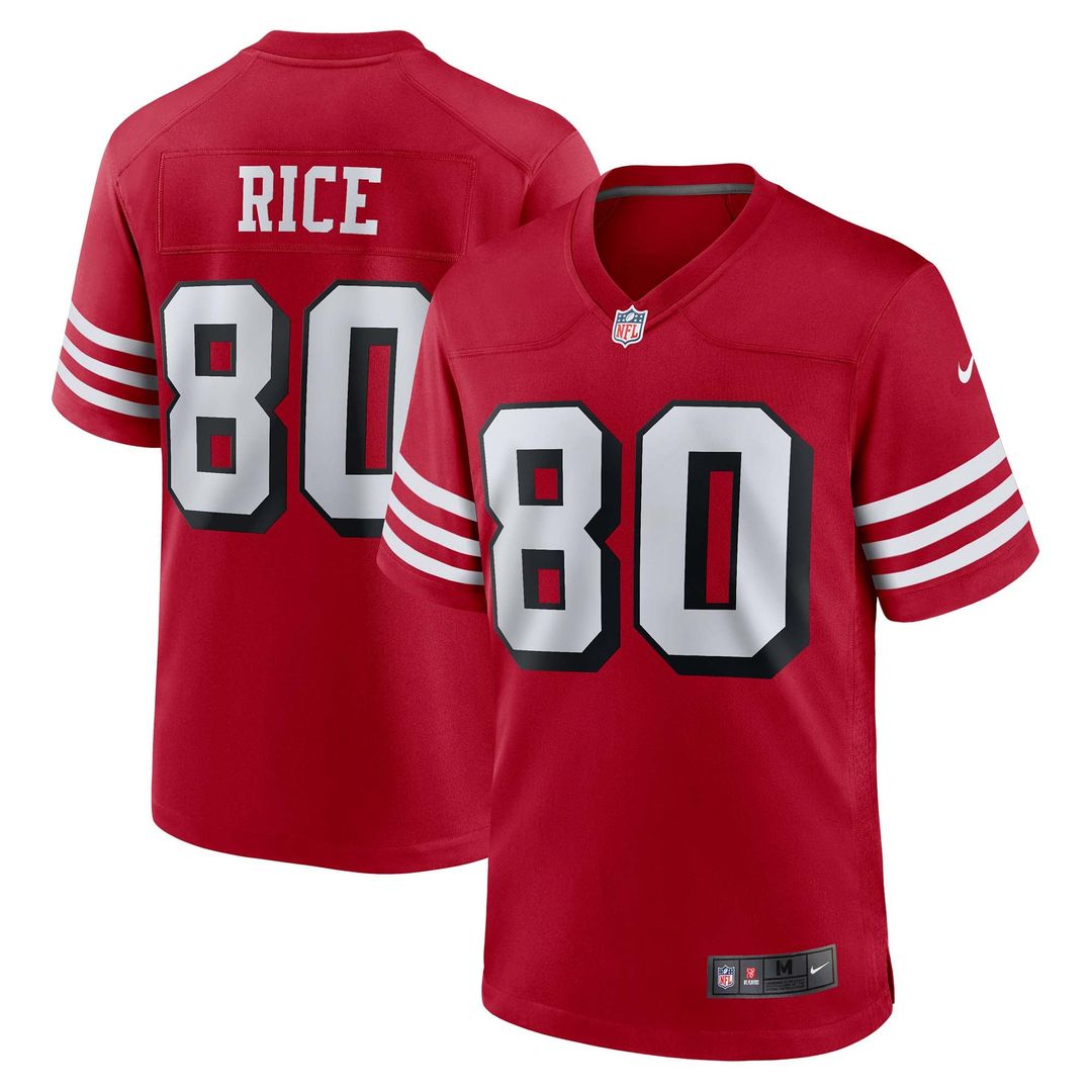 Jerry Rice San Francisco 49ers Retired Player Alternate Game Jersey - Scarlet