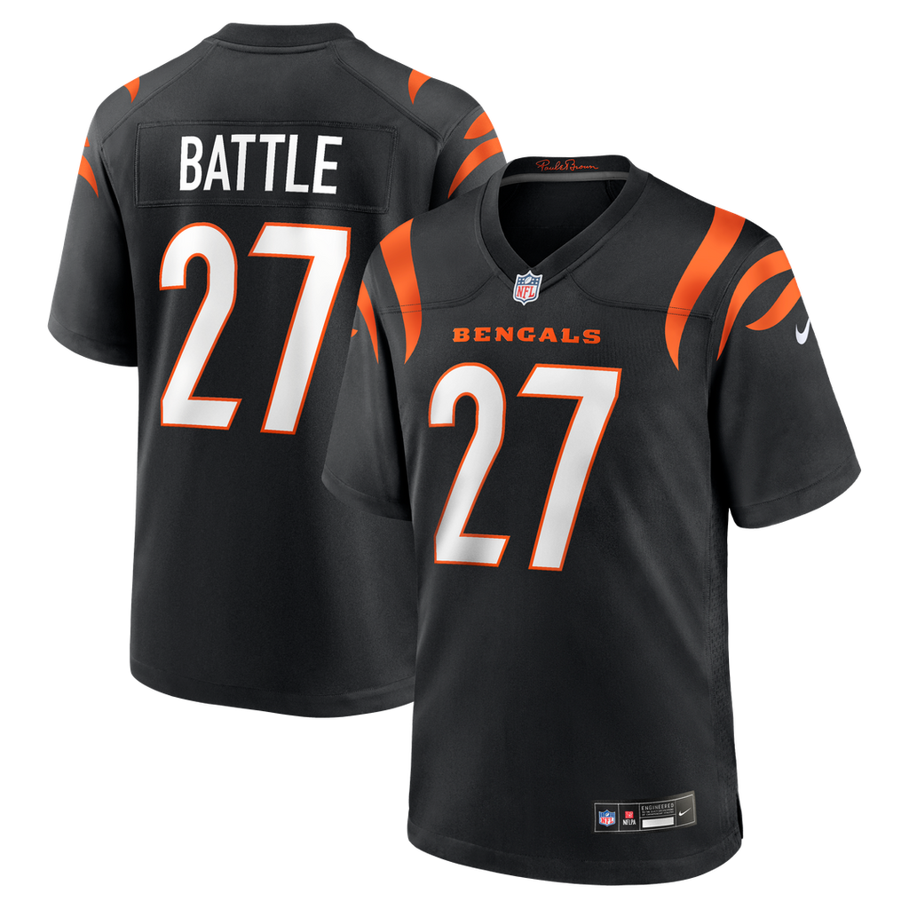 Jordan Battle Cincinnati Bengals Team Game Jersey - Black