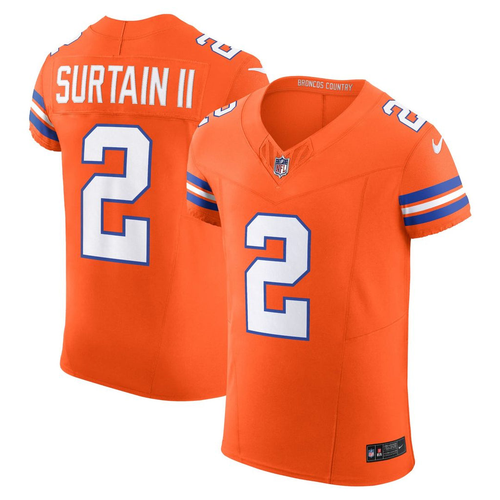 Patrick Surtain II Denver Broncos Alternate Vapor F.U.S.E. Elite Jersey - Orange
