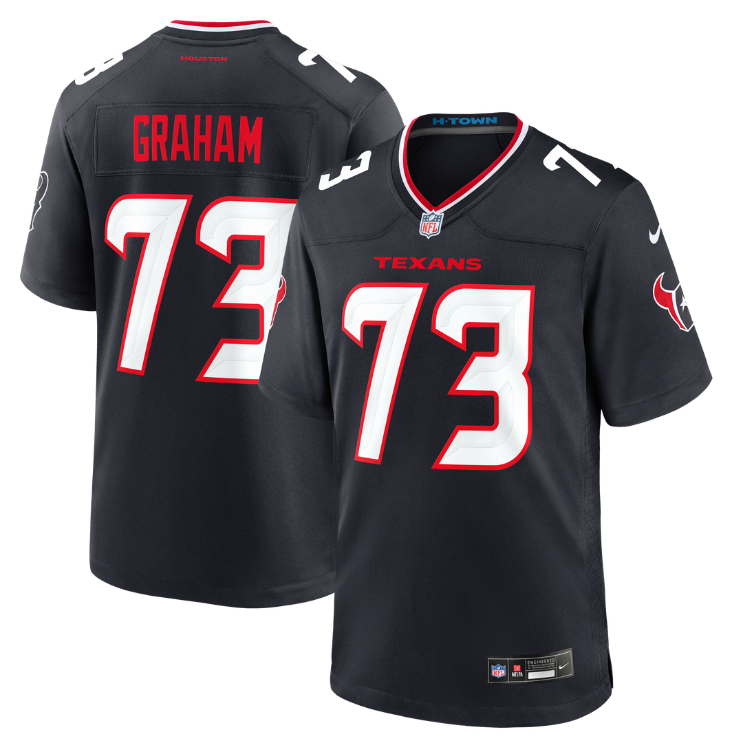 Derrick Graham Houston Texans Team Game Jersey - Navy