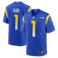 Number 1 Dad Los Angeles Rams Game Jersey - Royal