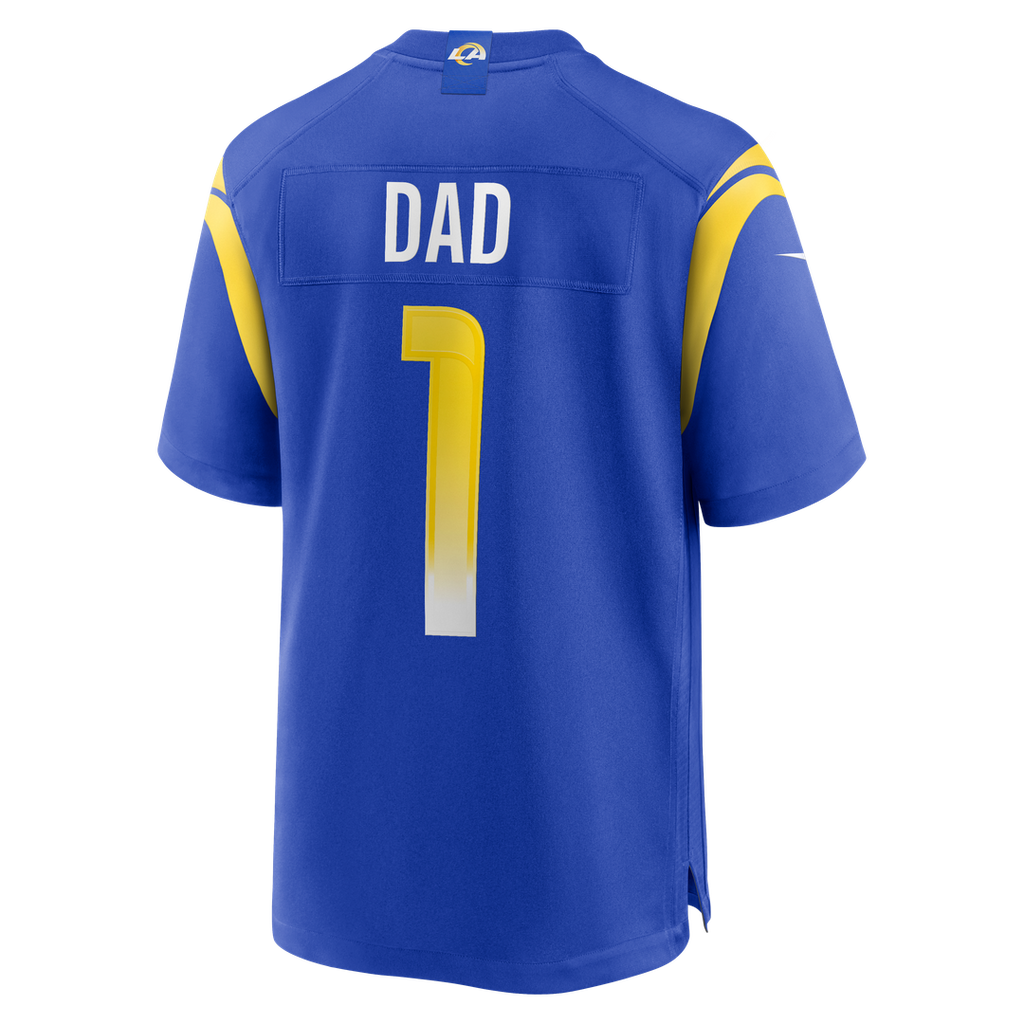 Number 1 Dad Los Angeles Rams Game Jersey - Royal