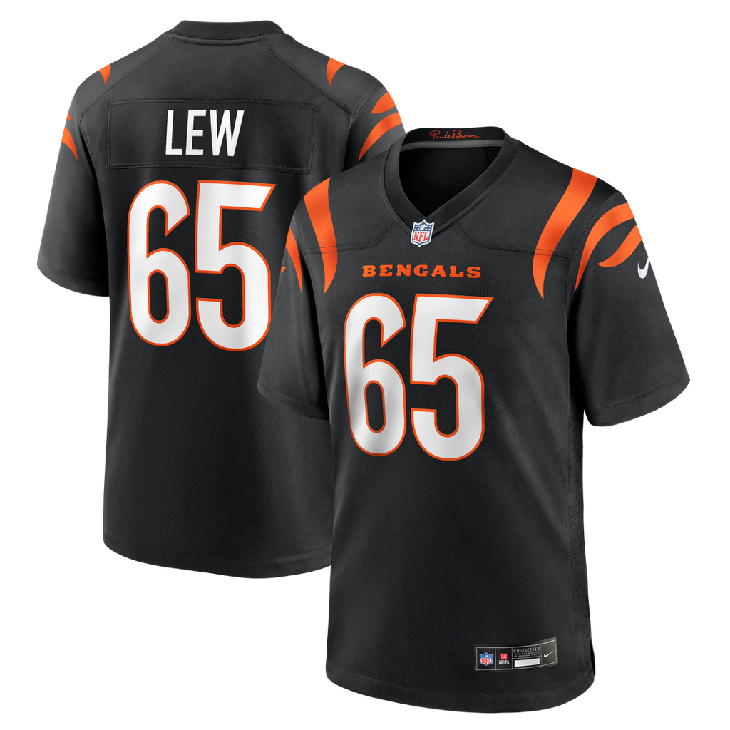 Connor Lew Cincinnati Bengals Team Game Jersey - Black