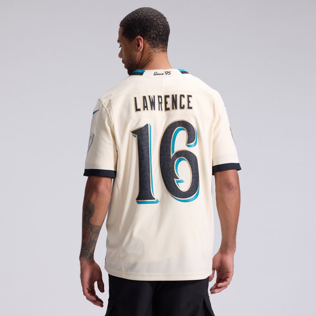Trevor Lawrence Jacksonville Jaguars 2026 Rivalries Collection Stitched Limited Jersey - Natural