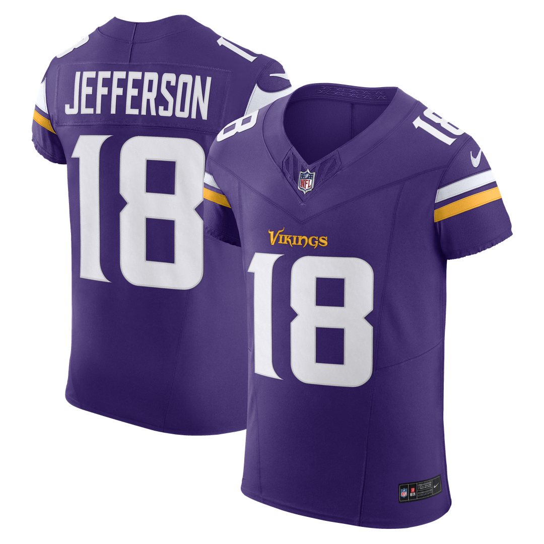 Justin Jefferson Minnesota Vikings Team Vapor F.U.S.E. Elite Jersey - Purple