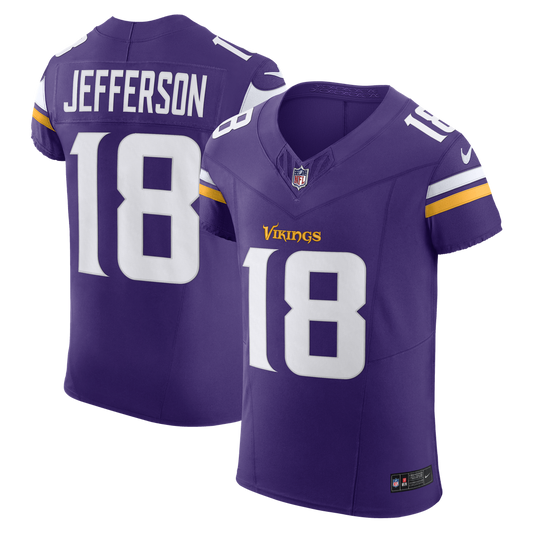Justin Jefferson Minnesota Vikings Team Vapor F.U.S.E. Elite Jersey - Purple