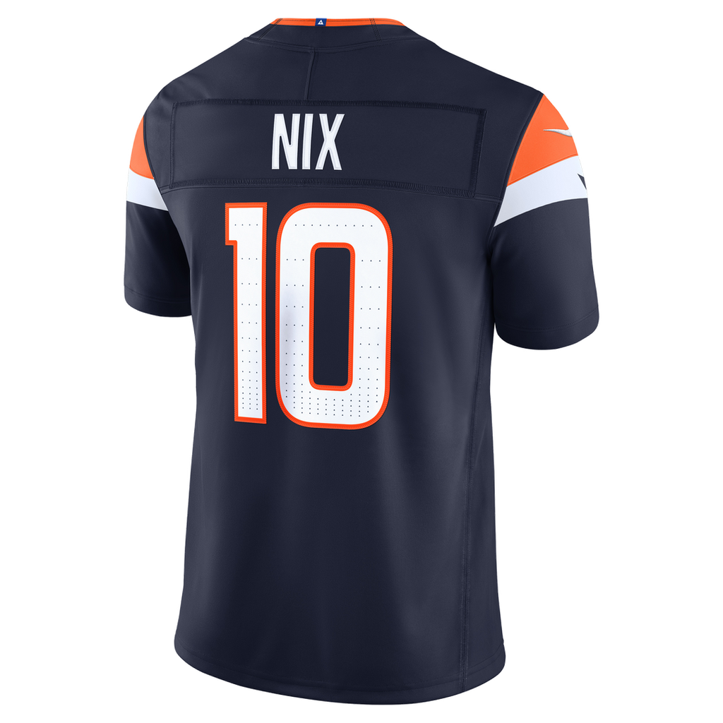 Bo Nix Denver Broncos Alternate Vapor F.U.S.E. Stitched Limited Jersey - Navy