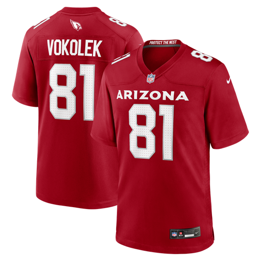 Travis Vokolek Arizona Cardinals Team Game Jersey - Cardinal