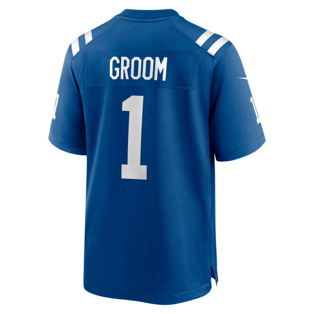 Number 1 Groom Indianapolis Colts Game Jersey - Royal