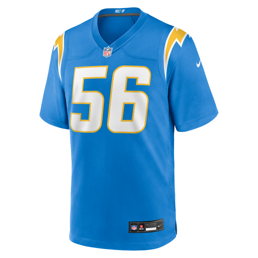 Shawne Merriman Los Angeles Chargers Game Retired Player Jersey - Powder Blue