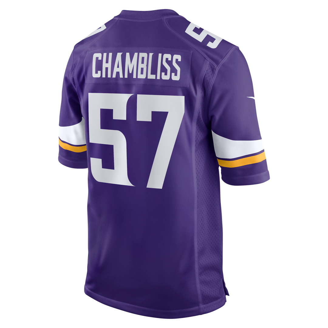 Chaz Chambliss Minnesota Vikings Team Game Jersey - Purple