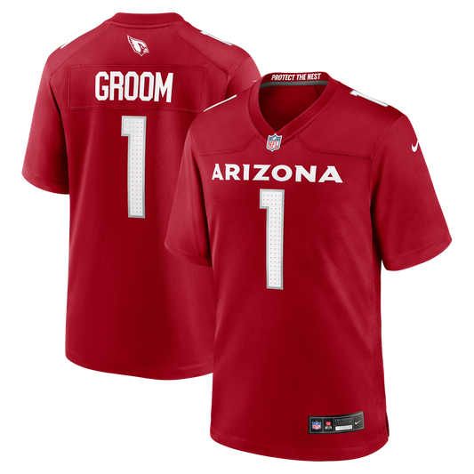 Number 1 Groom Arizona Cardinals Game Jersey - Cardinal