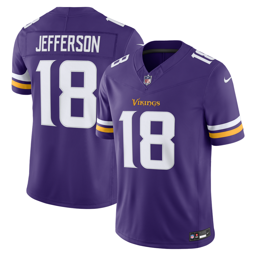 Justin Jefferson Minnesota Vikings Team Vapor F.U.S.E. Stitched Limited Jersey - Purple