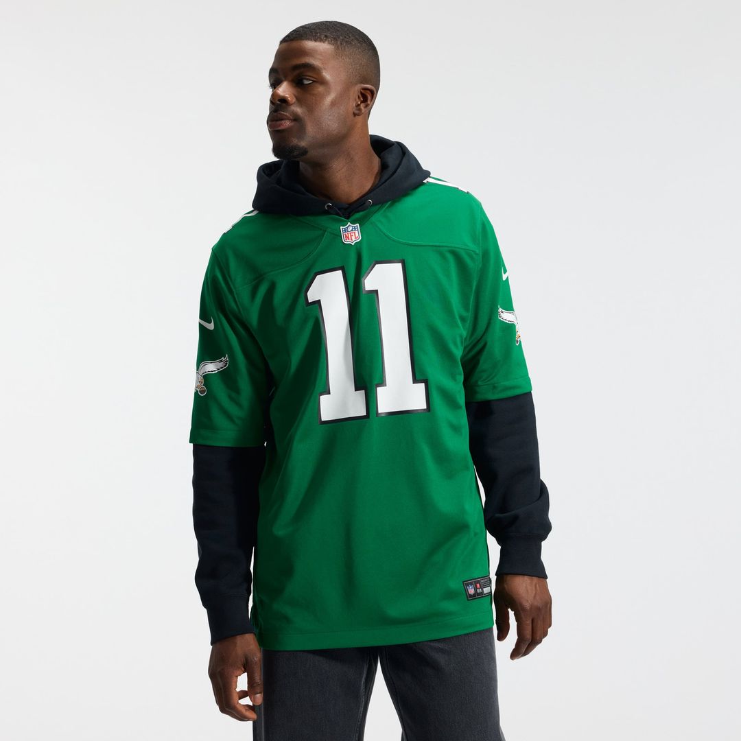A.J. Brown Philadelphia Eagles Team Game Jersey - Midnight Green