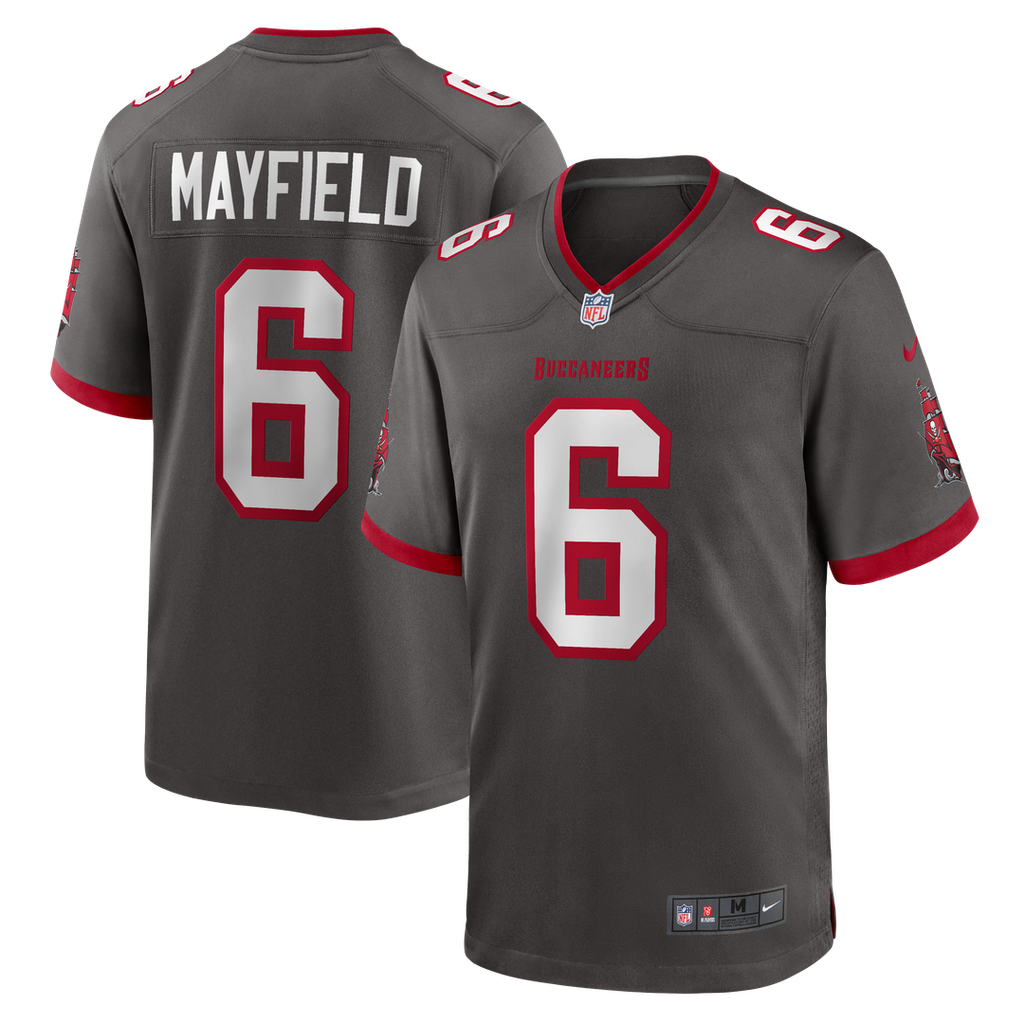 Baker Mayfield Tampa Bay Buccaneers Alternate Game Player Jersey - Pewter
