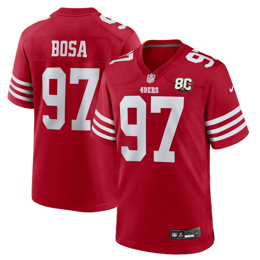Nick Bosa San Francisco 49ers 80th Anniversary Game Jersey - Scarlet
