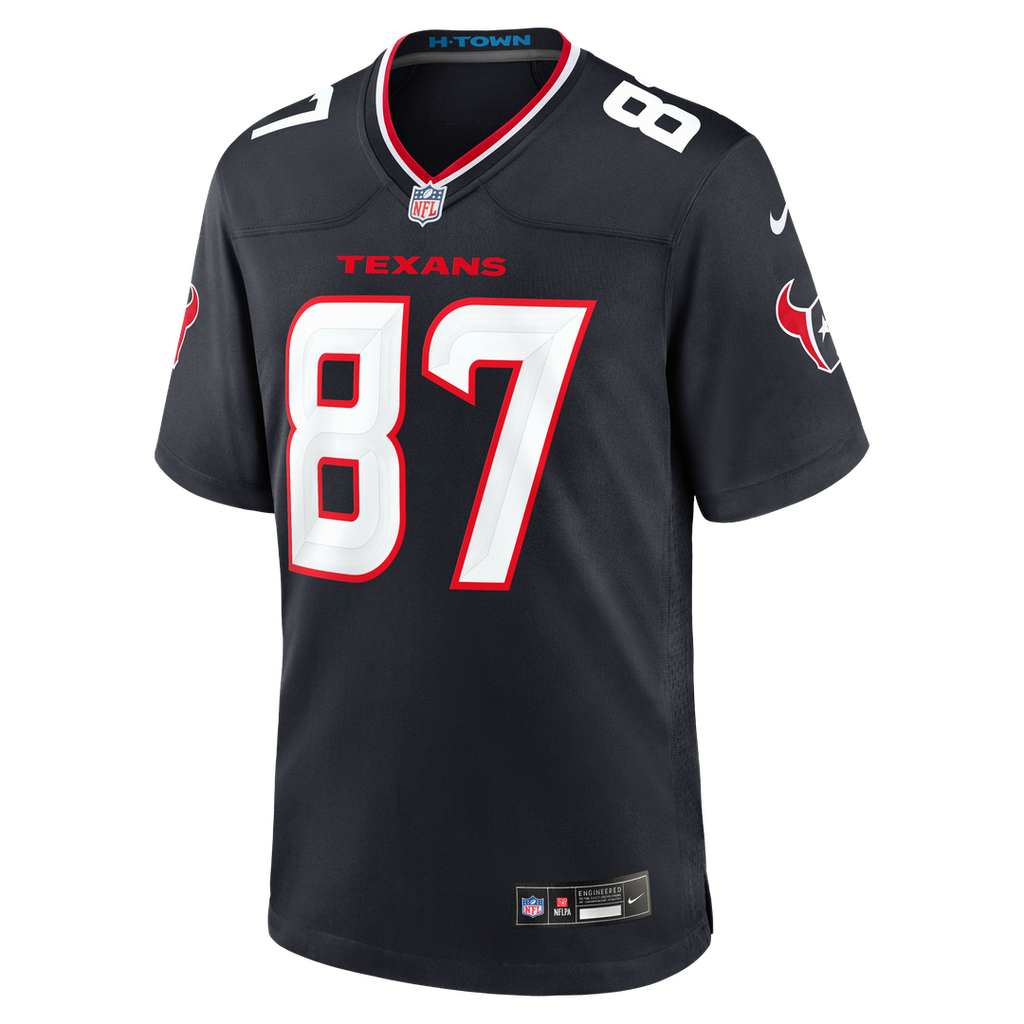 Foster Moreau Houston Texans Team Game Jersey - Navy
