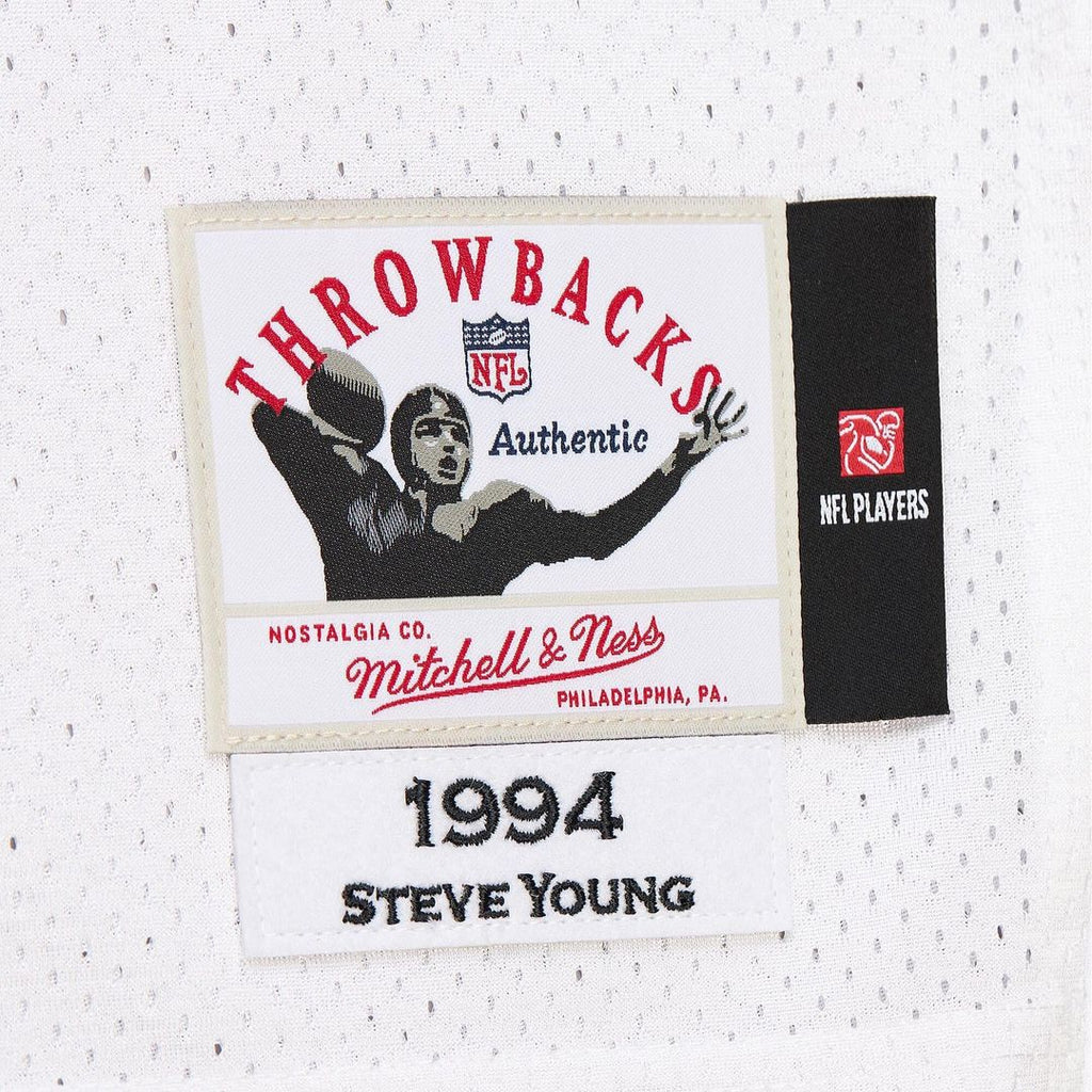 Steve Young San Francisco 49ers 1994 Authentic Throwback Retired Player Jersey - White
