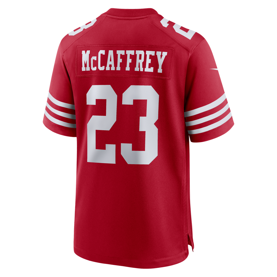 Christian McCaffrey San Francisco 49ers Game Player Jersey - Scarlet