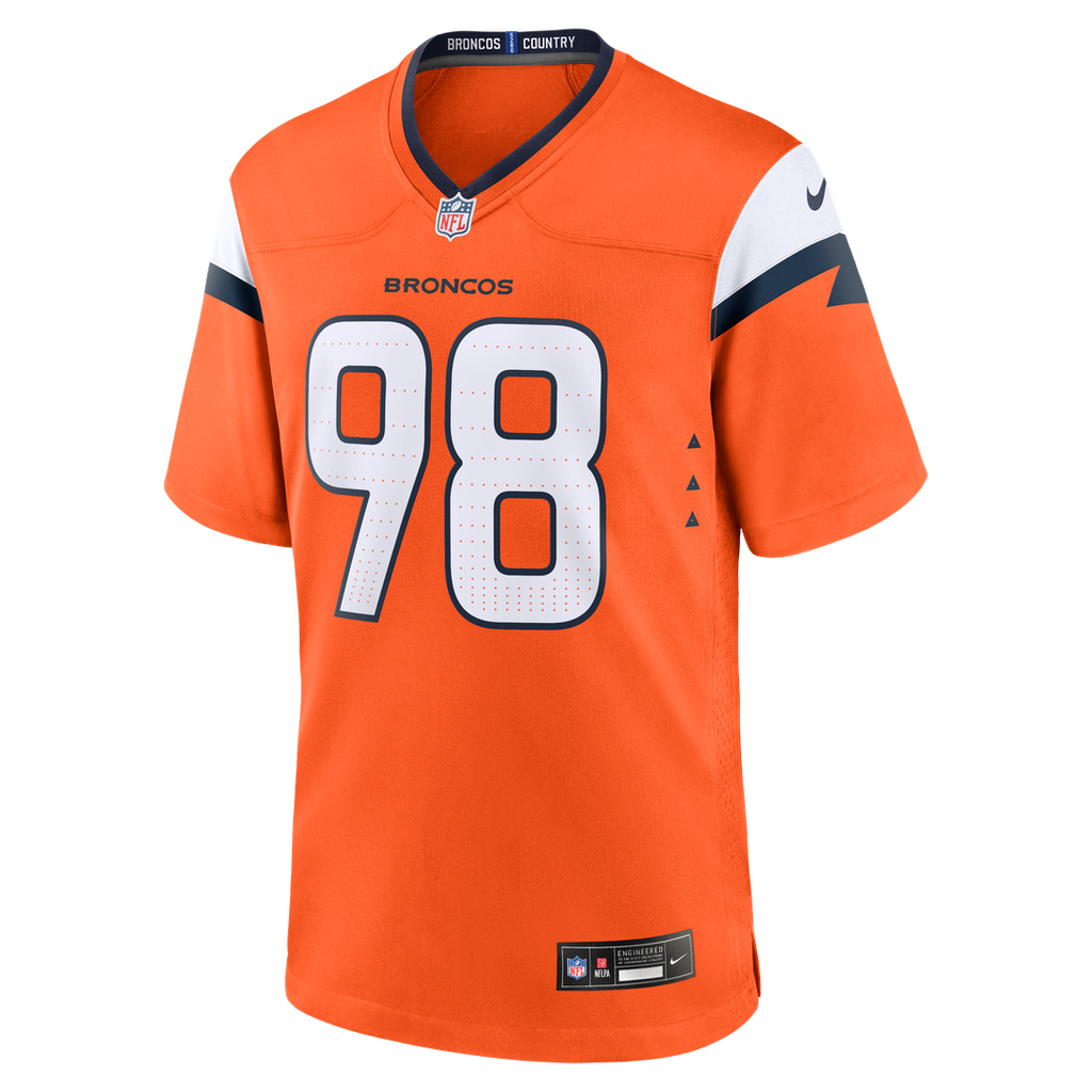 Tyler Onyedim Denver Broncos Game Jersey - Orange