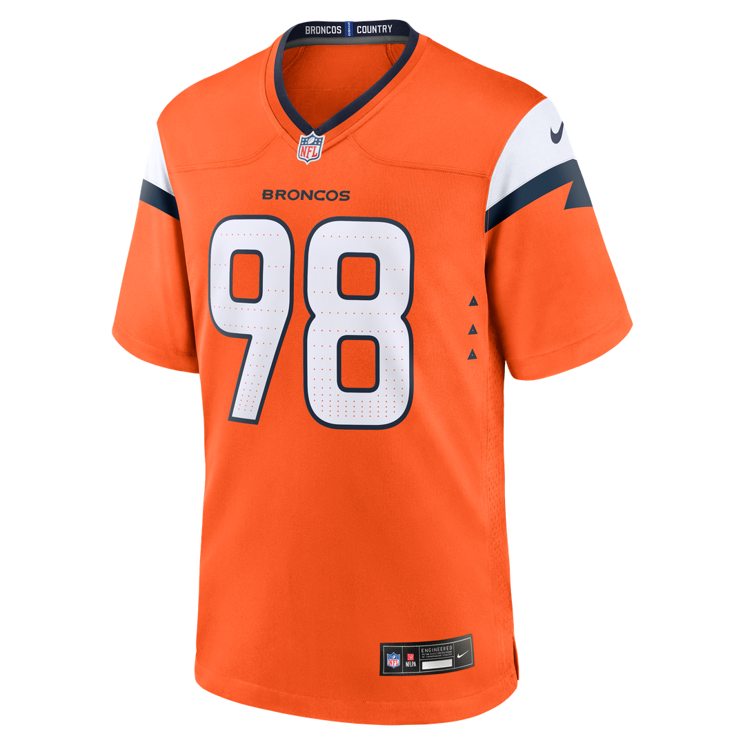 Tyler Onyedim Denver Broncos Game Jersey - Orange