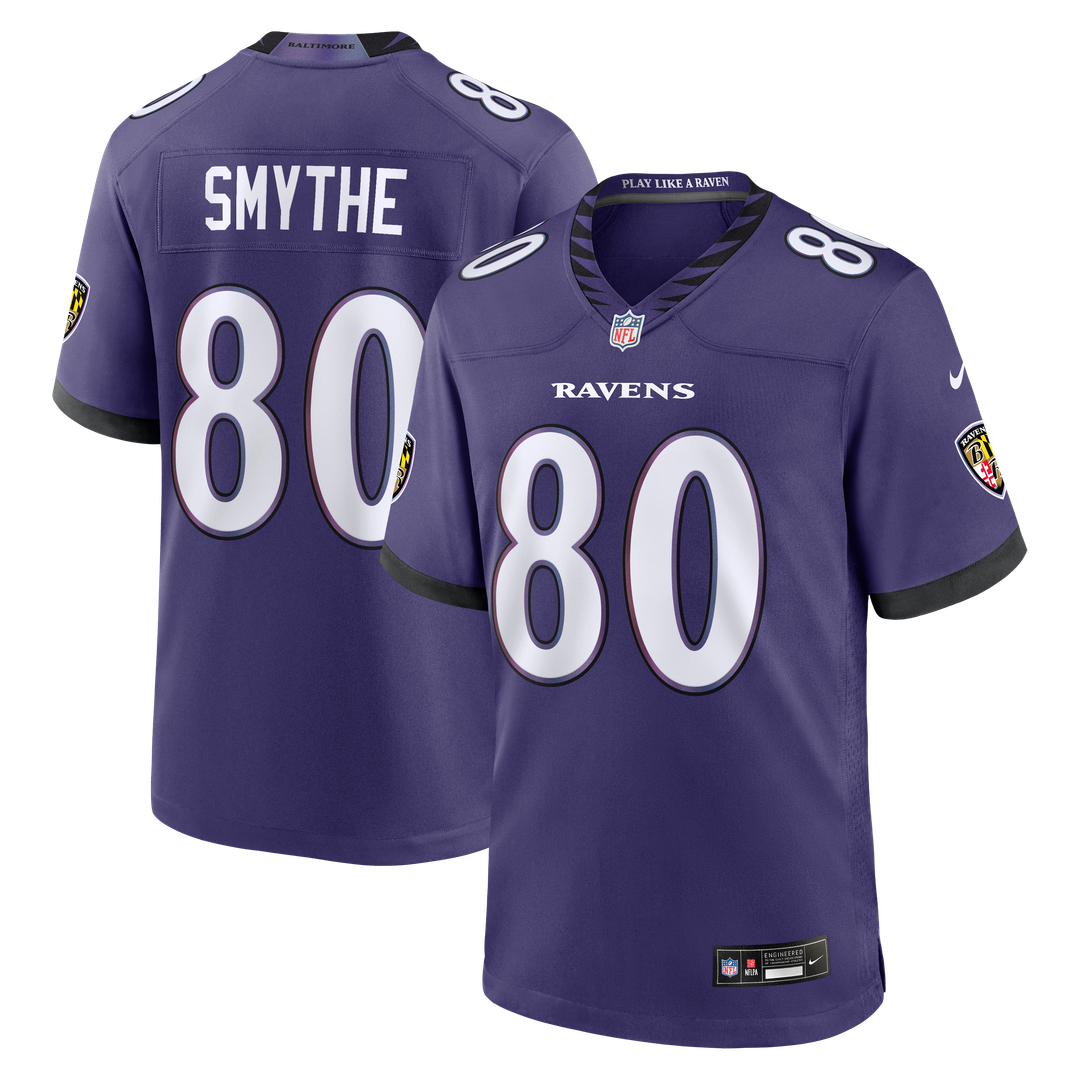 Durham Smythe Baltimore Ravens Team Game Jersey - Purple