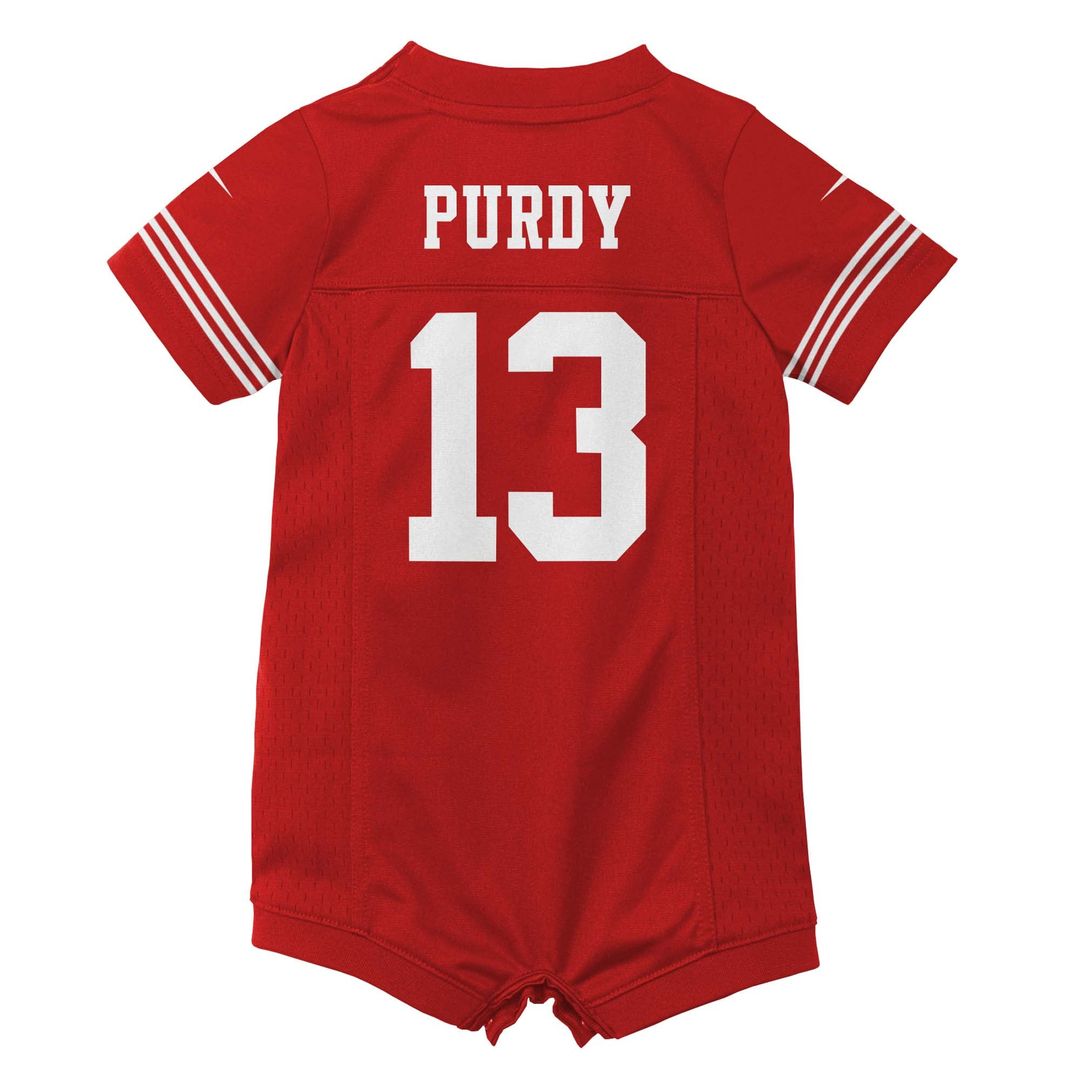 Brock Purdy San Francisco 49ers Newborn Romper Game Jersey - Scarlet