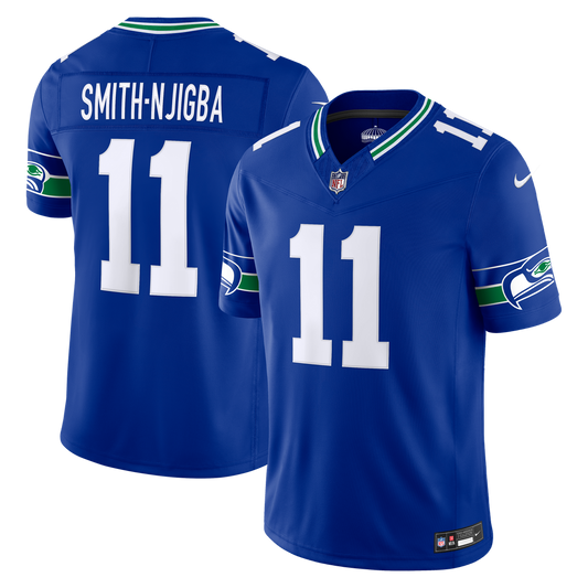 Jaxon Smith - Njigba Seattle Seahawks Alternate Vapor F.U.S.E. Stitched Limited Jersey - Royal