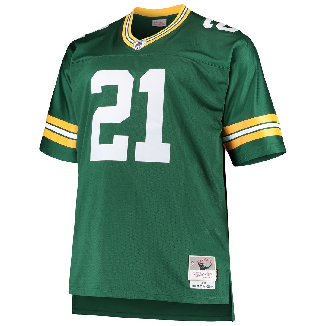 Charles Woodson Green Bay Packers Big & Tall 2010 Retired Player Replica Jersey - Green