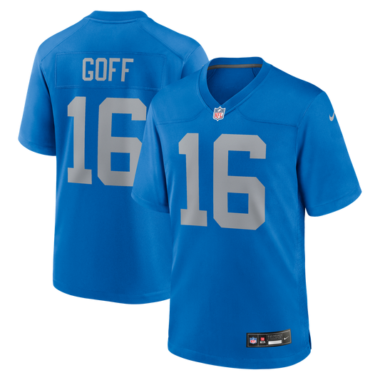 Jared Goff Detroit Lions Alternate Game Jersey - Blue