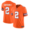 Patrick Surtain II Denver Broncos Alternate Mile High Collection 1977 Throwback Vapor F.U.S.E. Stitched Limited Jersey - Orange