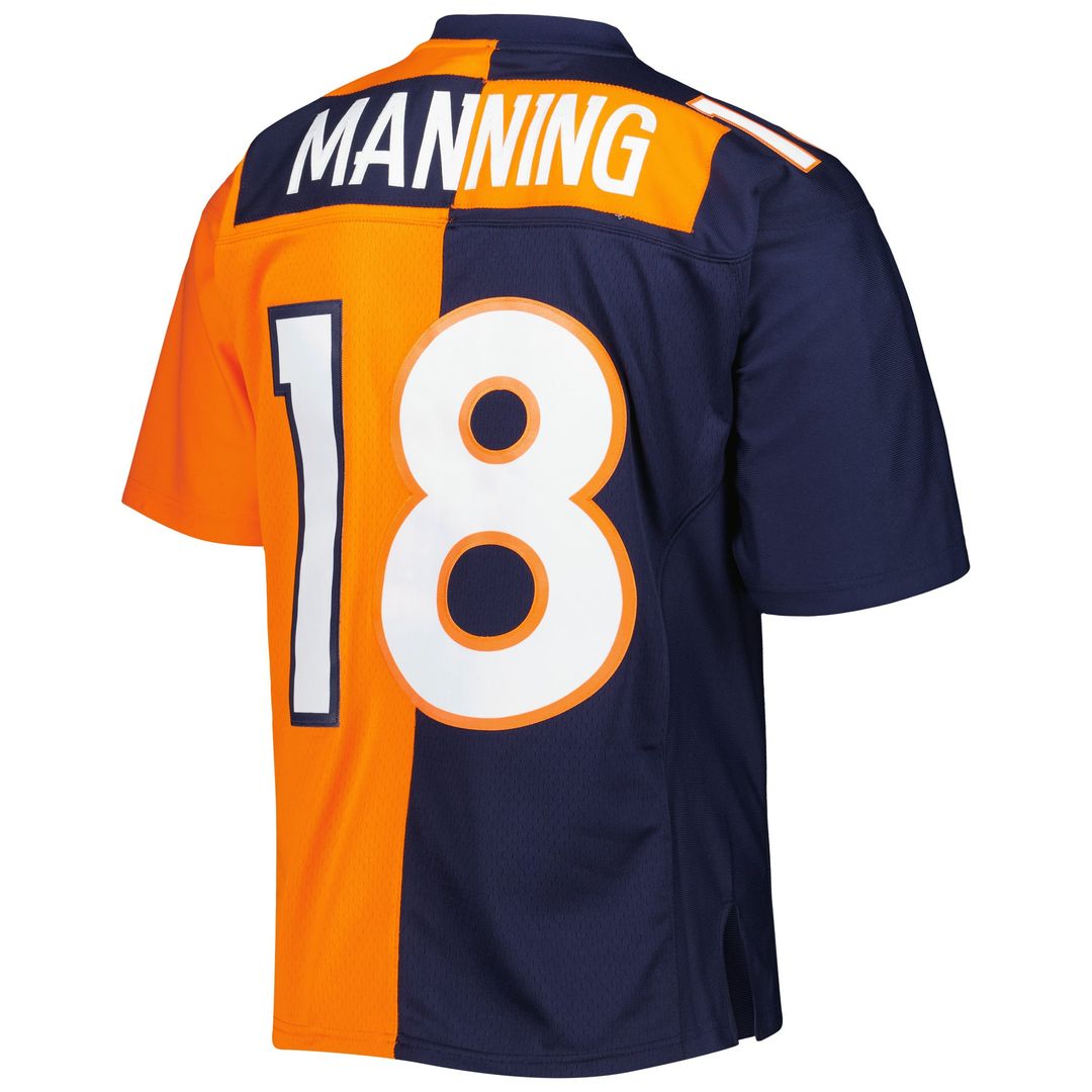 Peyton Manning Denver Broncos 2015 Split Legacy Replica Jersey - Navy/Orange