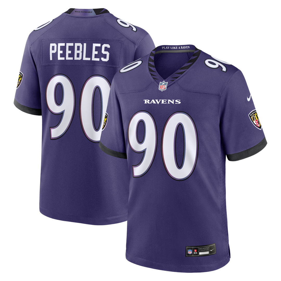 Aeneas Peebles Baltimore Ravens Team Game Jersey - Purple