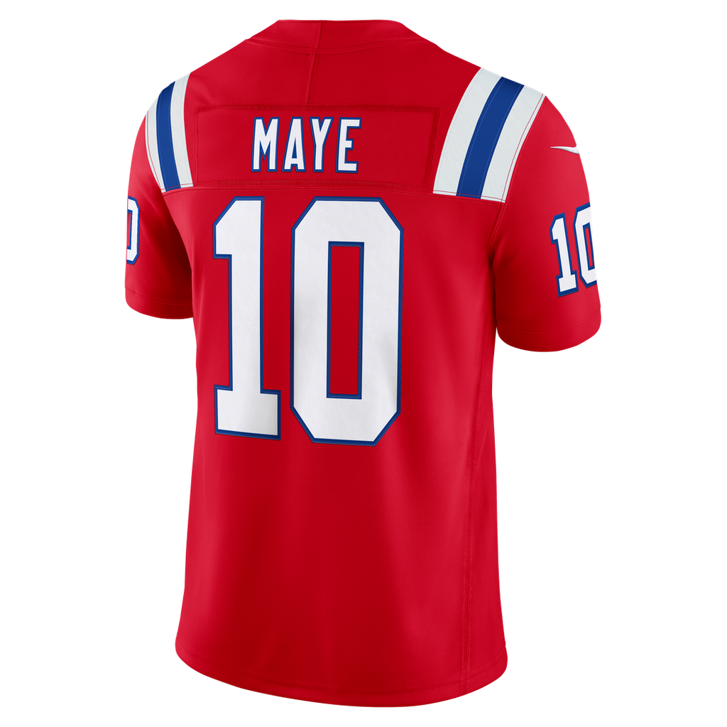 Drake Maye New England Patriots Alternate Vapor F.U.S.E. Stitched Limited Jersey - Red
