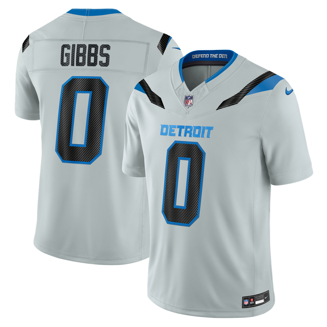 Jahmyr Gibbs Detroit Lions 2026 Rivalries Collection Stitched Limited Jersey - Silver