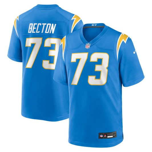 Mekhi Becton Los Angeles Chargers Team Game Jersey - Powder Blue