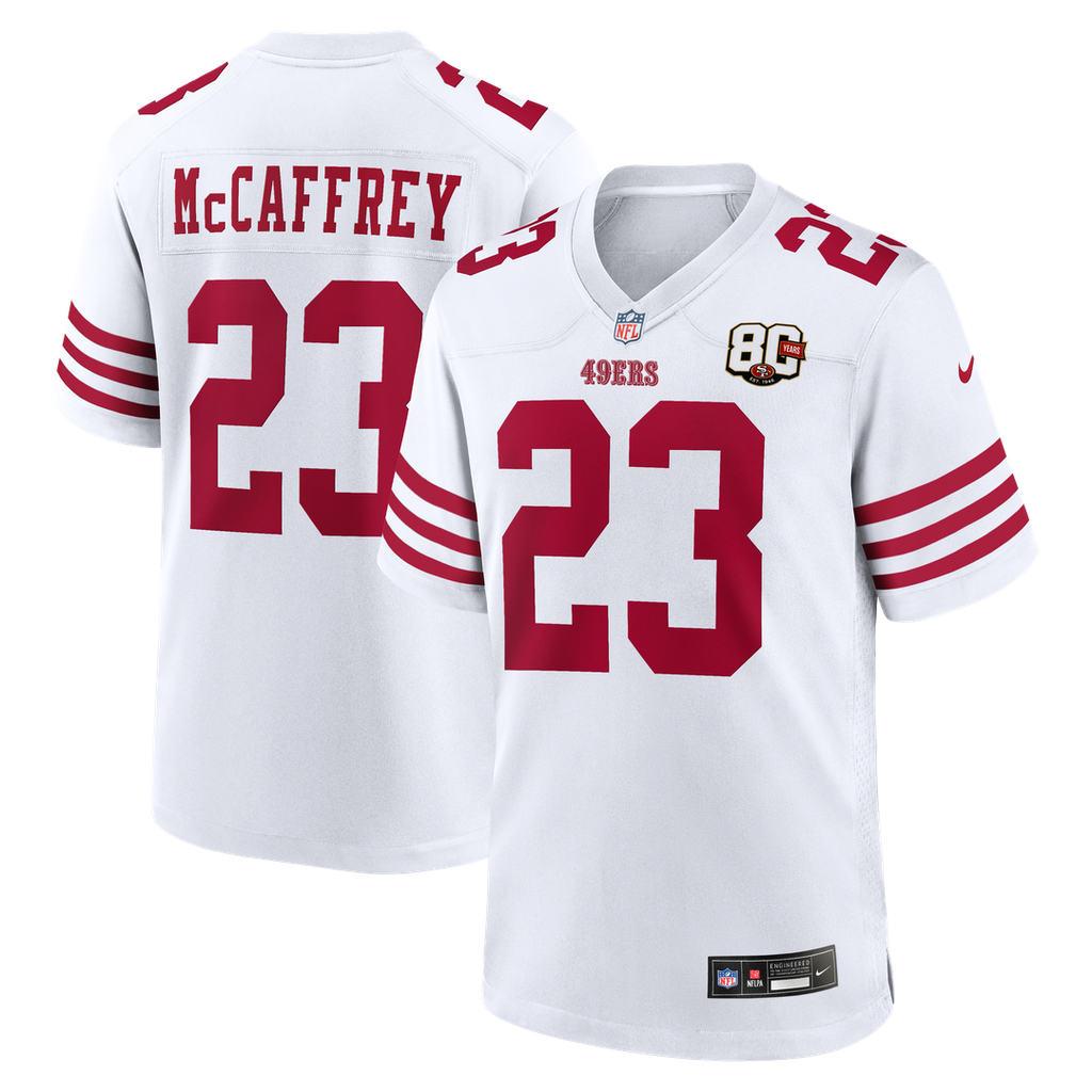 Christian McCaffrey San Francisco 49ers 80th Anniversary Game Jersey - White