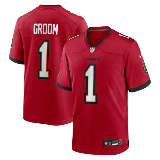 Number 1 Groom Tampa Bay Buccaneers Game Jersey - Red
