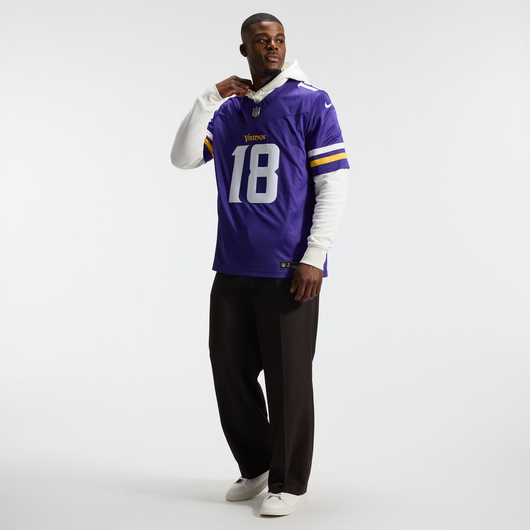Justin Jefferson Minnesota Vikings Team Vapor F.U.S.E. Stitched Limited Jersey - Purple
