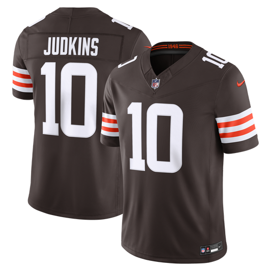 Quinshon Judkins Cleveland Browns Team Vapor F.U.S.E. Stitched Limited Jersey - Brown
