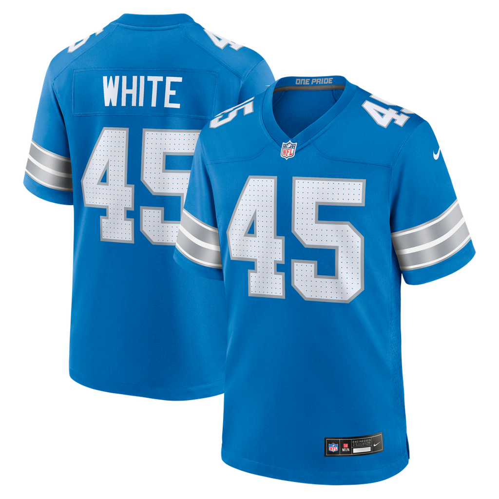 Devin White Detroit Lions Team Game Jersey - Blue
