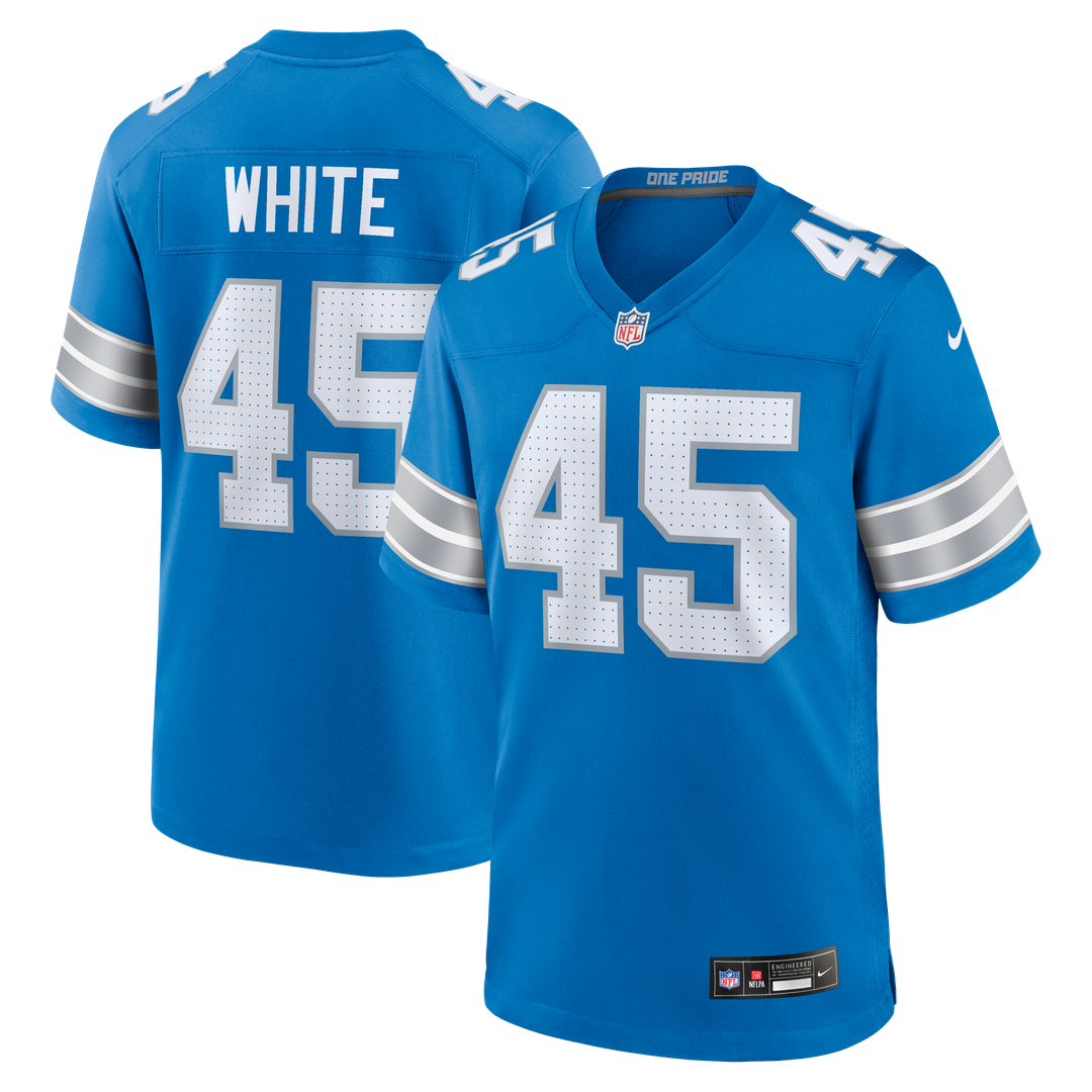 Devin White Detroit Lions Team Game Jersey - Blue