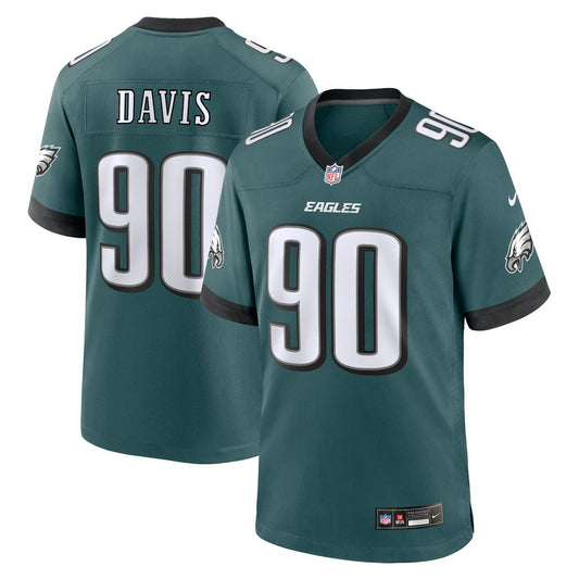 Jordan Davis Philadelphia Eagles Team Game Jersey - Midnight Green