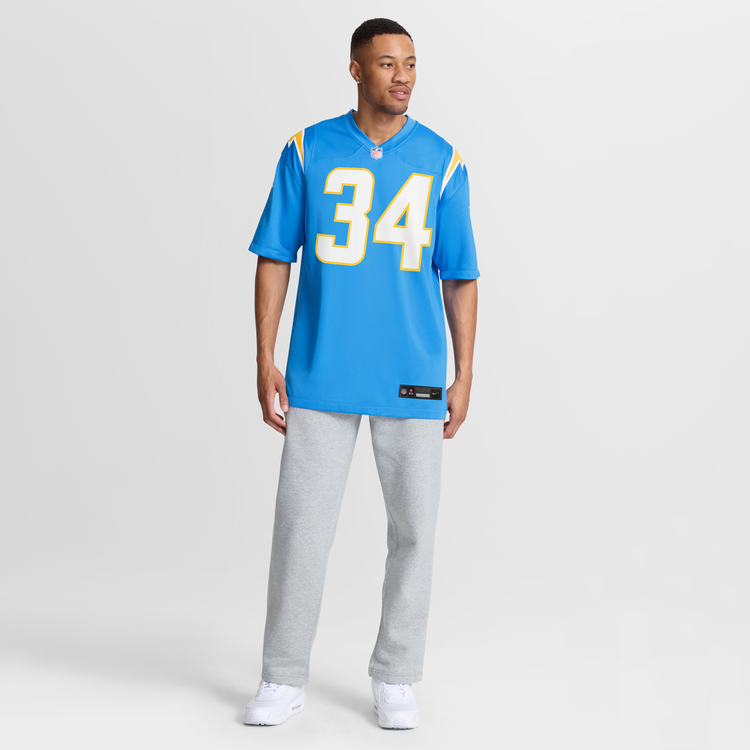 Keaton Mitchell Los Angeles Chargers Team Game Jersey - Powder Blue