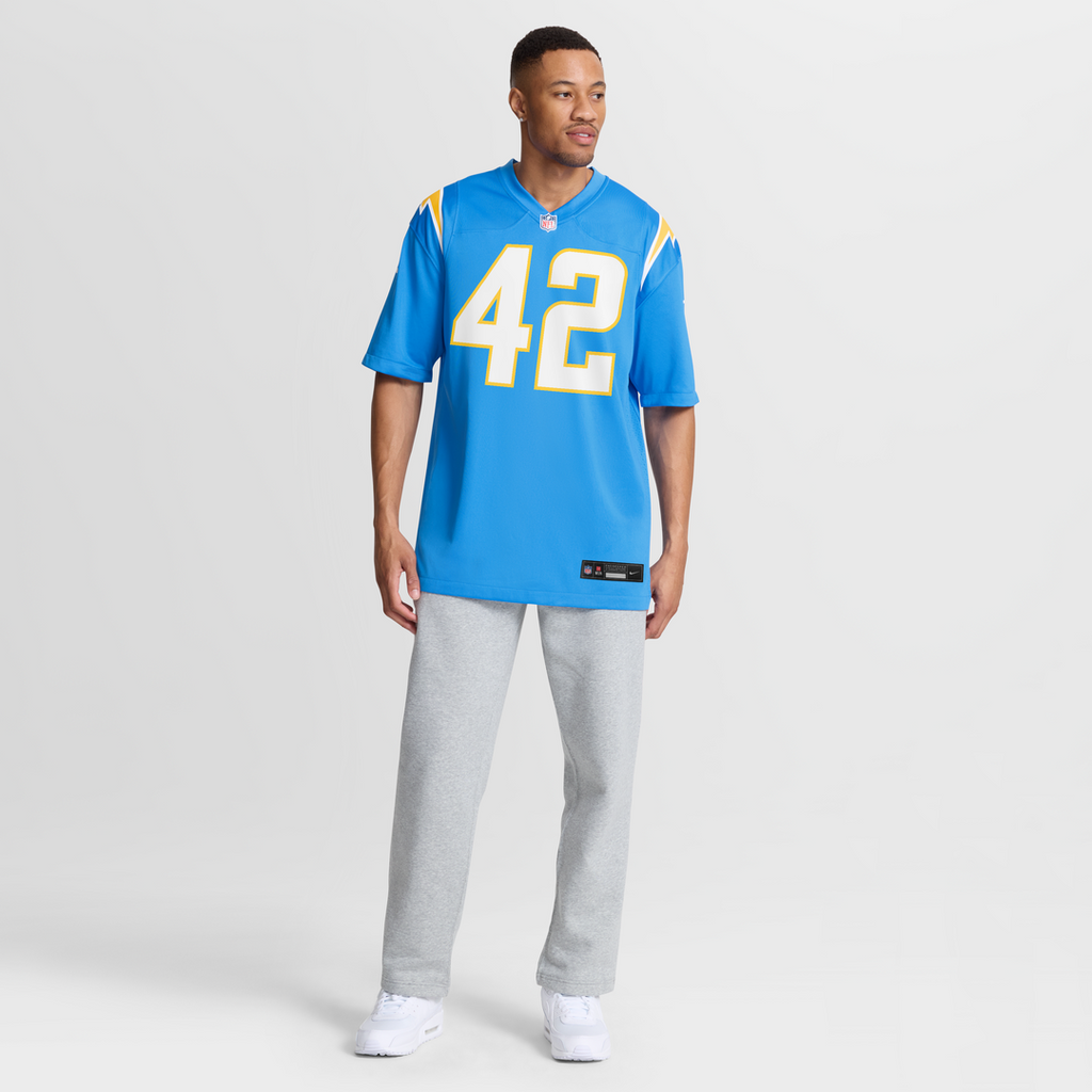 Tucker Fisk Los Angeles Chargers Team Game Jersey - Powder Blue
