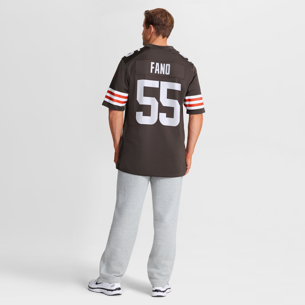 Spencer Fano Cleveland Browns Team Game Jersey - Brown