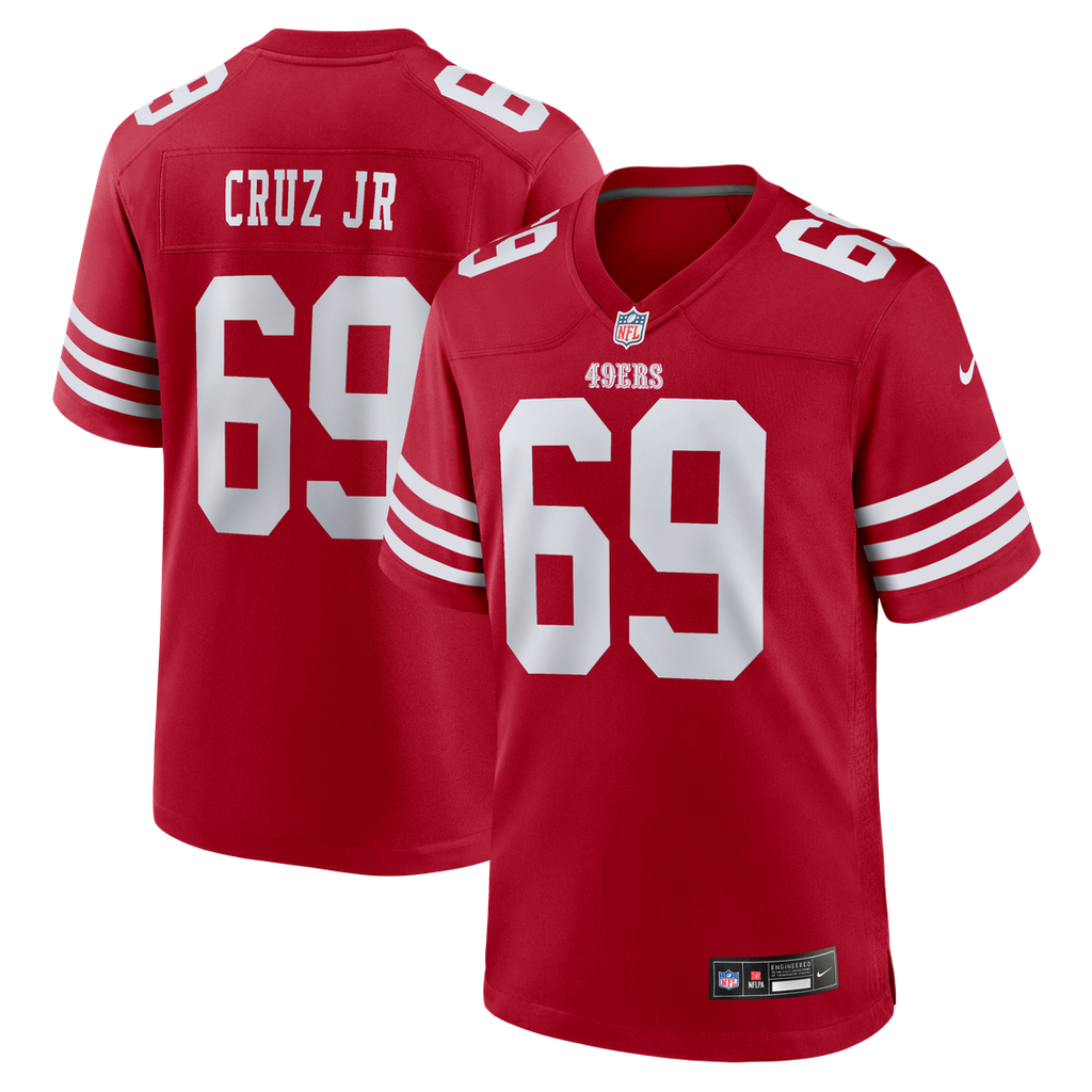 Enrique Cruz Jr. San Francisco 49ers Team Game Jersey - Scarlet