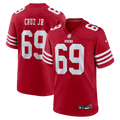 Enrique Cruz Jr. San Francisco 49ers Team Game Jersey - Scarlet